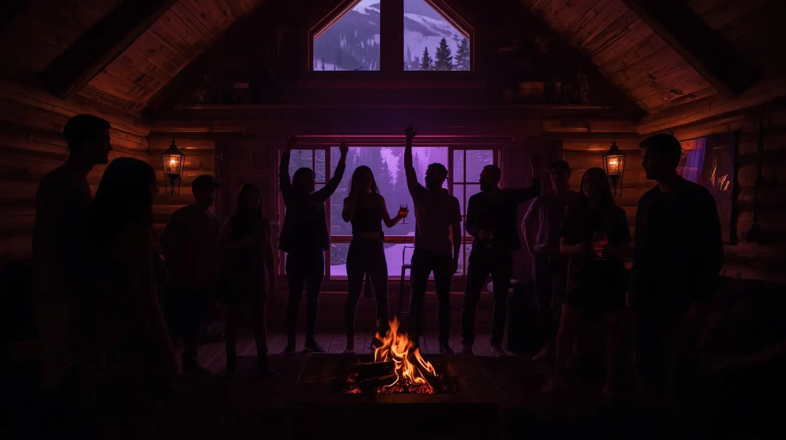 Luxury bachelor party models dancing